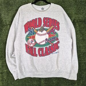 Vintage 1996 World Series Crewneck XL Yankees Braves MLB Fall Classic Sweatshirt